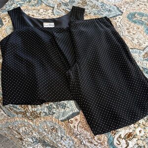 Joseph Ribkoff Black and White Polka Dot Blouse and Matching Pants